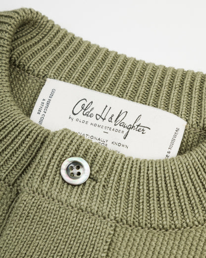 Olde Homesteader & Daughter Wool Henley Neck L/S - Smoke Moss 10 - Standard & Strange