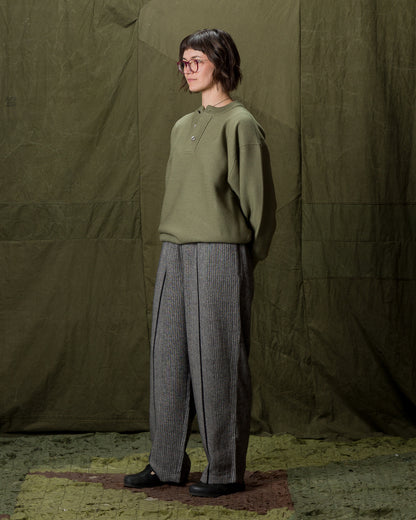 Olde Homesteader & Daughter Wool Henley Neck L/S - Smoke Moss 10 - Standard & Strange