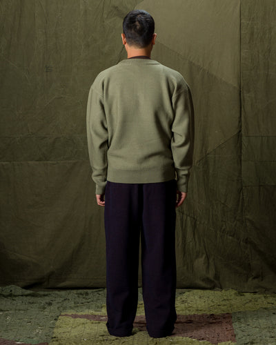 Olde Homesteader & Daughter Wool Henley Neck L/S - Smoke Moss 10 - Standard & Strange