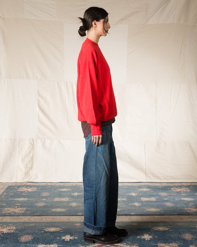 Olde H & Daughter Cashmere Crew Pullover - Poppy 10 - Standard & Strange