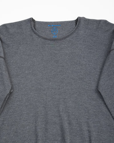 Olde Homesteader Cashmere Interlock Crewneck L/S - Black Heather - Standard & Strange