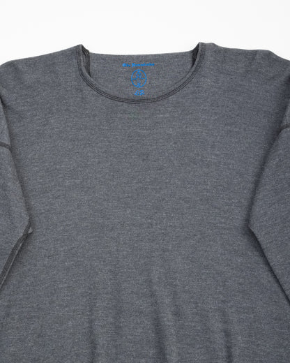 Olde Homesteader Cashmere Interlock Crewneck L/S - Black Heather - Standard & Strange