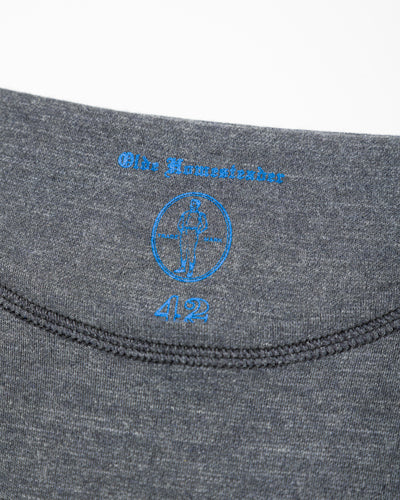 Olde Homesteader Cashmere Interlock Crewneck L/S - Black Heather - Standard & Strange