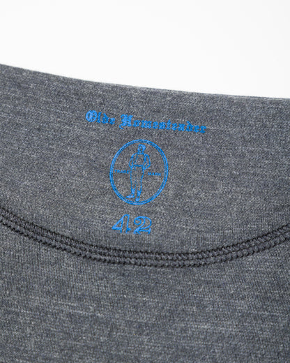 Olde Homesteader Cashmere Interlock Crewneck L/S - Black Heather - Standard & Strange