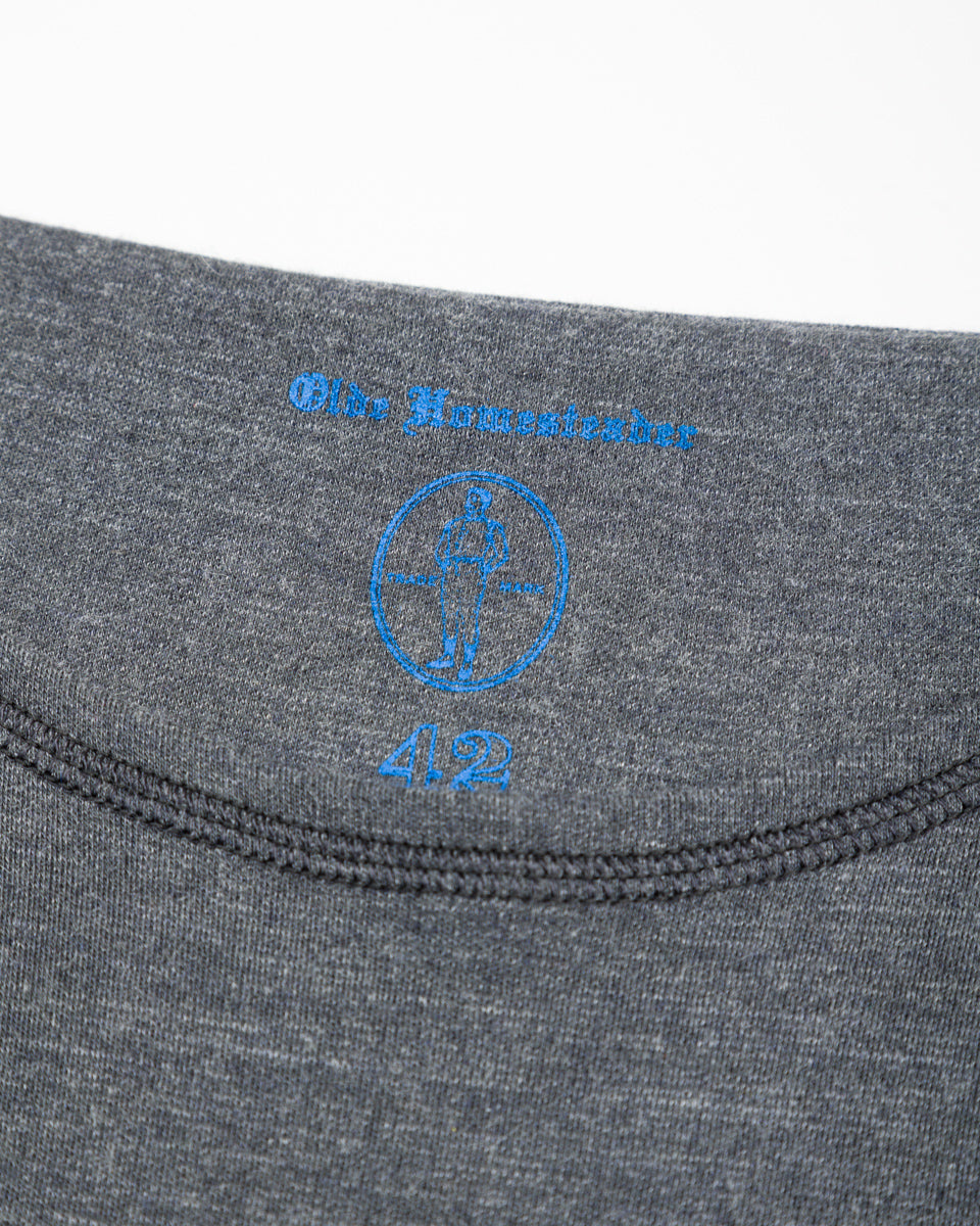 Olde Homesteader Cashmere Interlock Crewneck L/S - Black Heather - Standard & Strange
