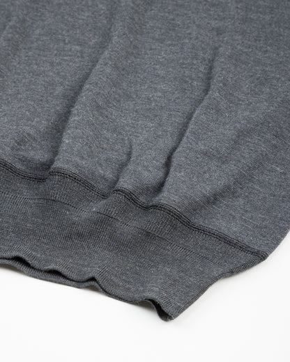 Olde Homesteader Cashmere Interlock Crewneck L/S - Black Heather - Standard & Strange