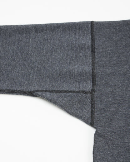 Olde Homesteader Cashmere Interlock Crewneck L/S - Black Heather - Standard & Strange