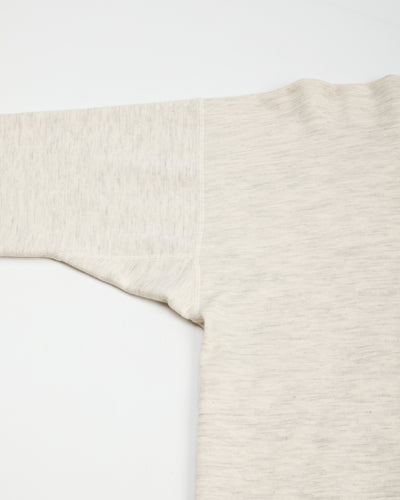 Olde Homesteader Cashmere Interlock Crewneck L/S - Ecru Heather - Standard & Strange