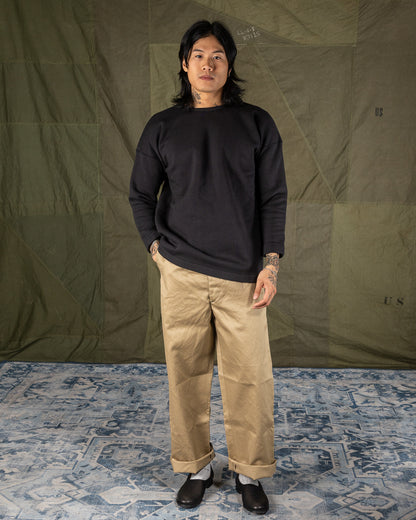 Olde Homesteader Cotton Fleece Crewneck L/S - Worker's Black - Standard & Strange