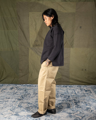 Olde Homesteader Cotton Fleece Crewneck L/S - Worker's Black - Standard & Strange