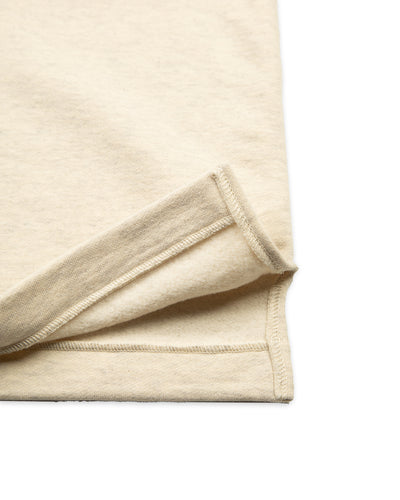 Olde Homesteader Cotton Fleece Henley Neck L/S - Ecru Heather - Standard & Strange