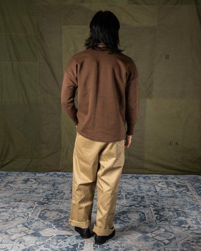 Olde Homesteader Cotton Fleece Henley Neck L/S - Rustic Wood - Standard & Strange