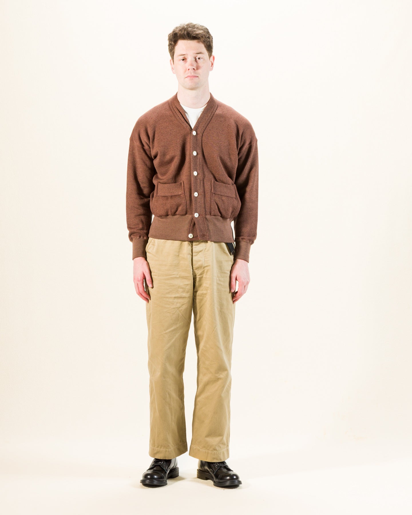 Olde Homesteader Extra Cotton Fleece Cardigan - Brown Olde Homesteader Extra Cotton Fleece Cardigan - Brown