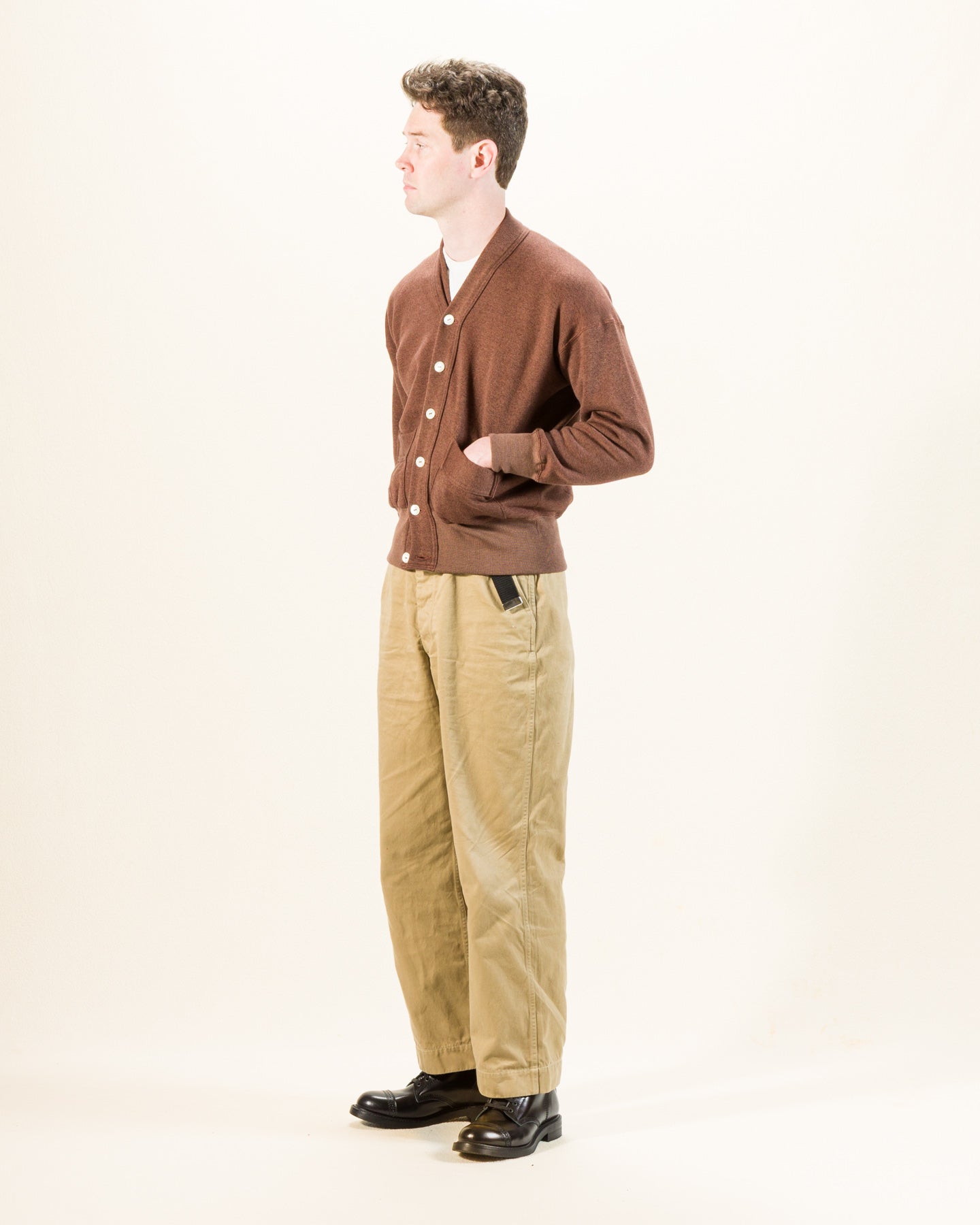 Olde Homesteader Extra Cotton Fleece Cardigan - Brown