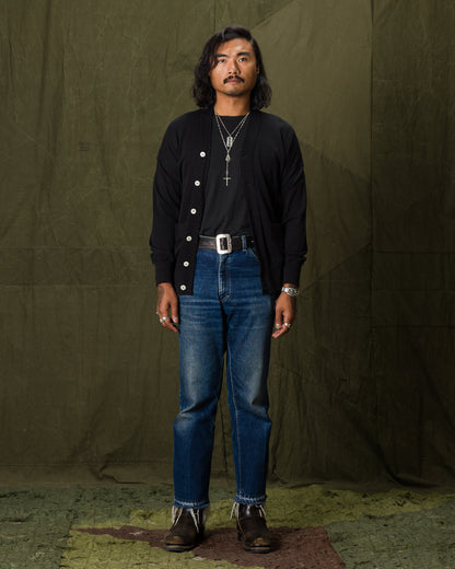 Olde Homesteader Extra Cotton Jersey Cardigan - Black - Standard & Strange