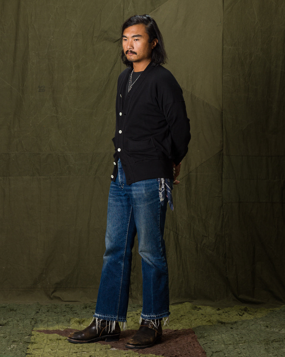 Olde Homesteader Extra Cotton Jersey Cardigan - Black - Standard & Strange