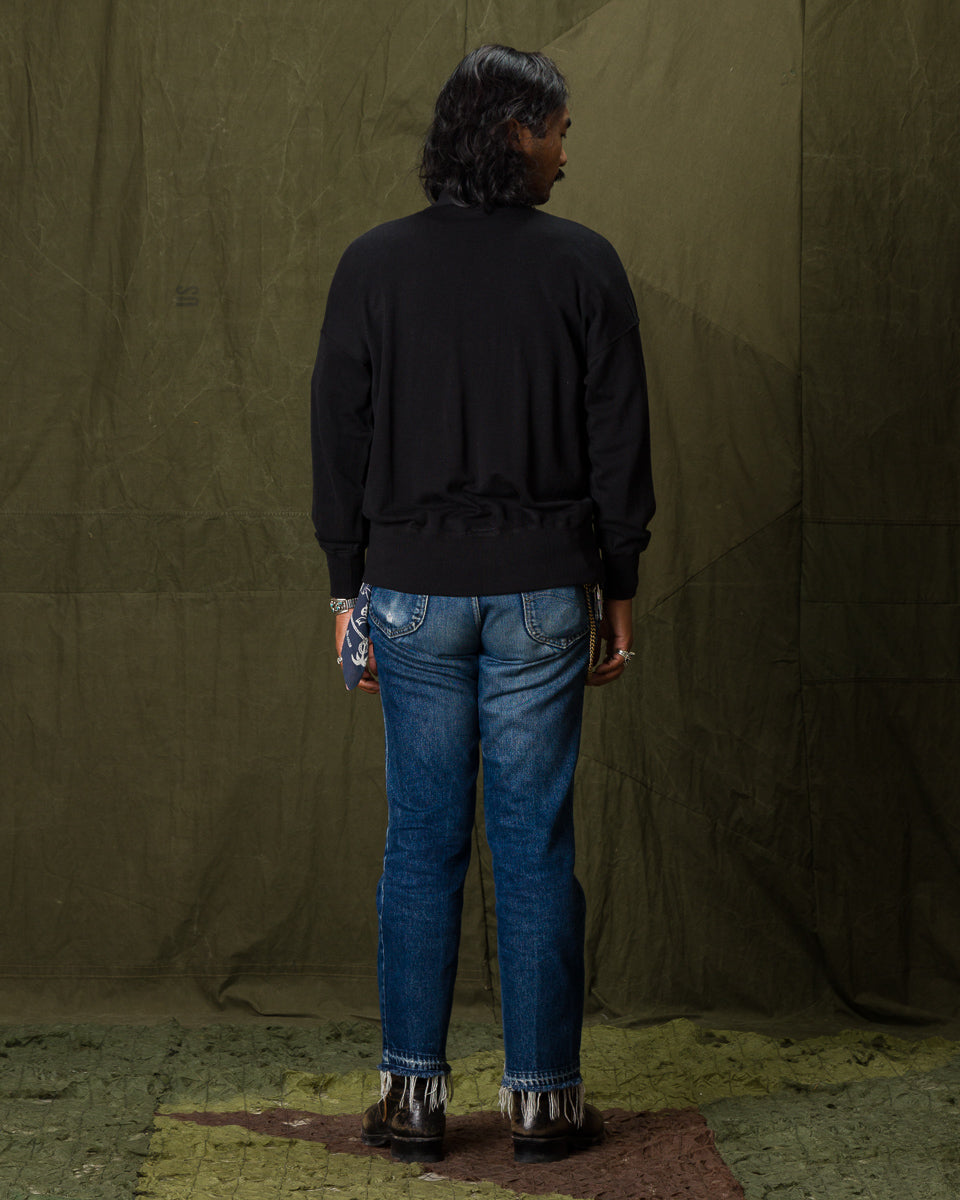 Olde Homesteader Extra Cotton Jersey Cardigan - Black - Standard & Strange