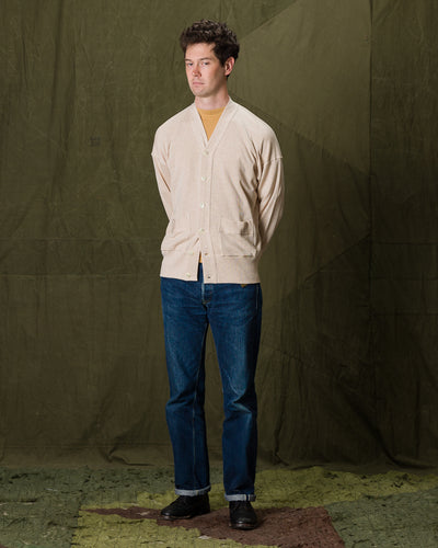 Olde Homesteader Extra Cotton Jersey Cardigan - Ecru - Standard & Strange