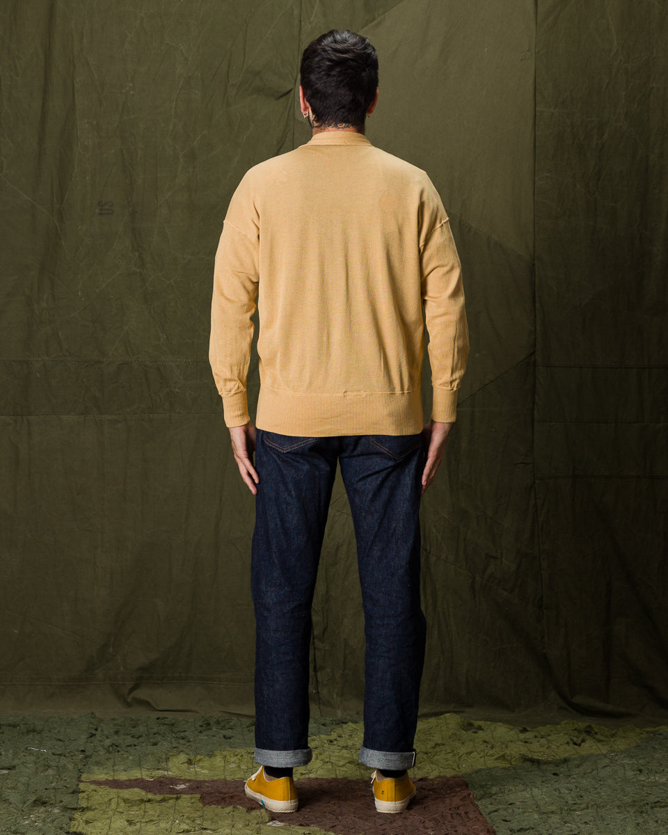 Olde Homesteader Extra Cotton Jersey Cardigan - Golden Yellow