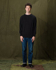 Olde Homesteader Extra Cotton Jersey Crewneck L/S - Black - Standard & Strange