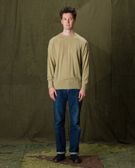 Olde Homesteader Extra Cotton Jersey Crewneck L/S - Olive - Standard & Strange