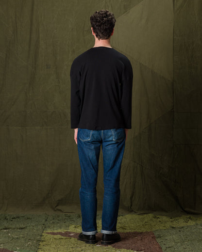 Olde Homesteader Extra Cotton Rib Crewneck L/S - Black - Standard & Strange