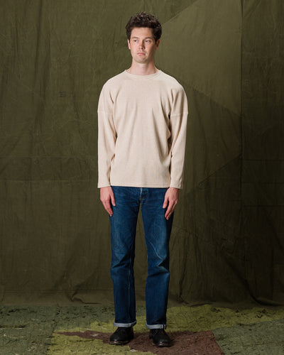 Olde Homesteader Extra Cotton Rib Crewneck L/S - Ecru - Standard & Strange