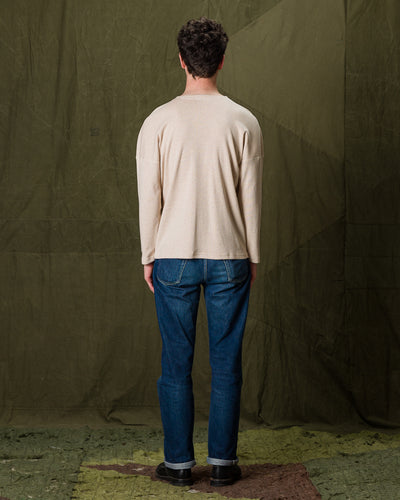 Olde Homesteader Extra Cotton Rib Crewneck L/S - Ecru - Standard & Strange