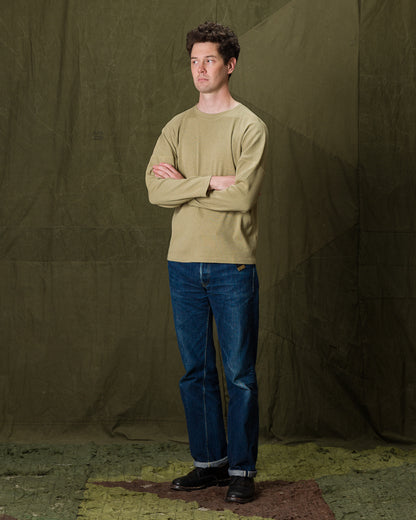 Olde Homesteader Extra Cotton Rib Crewneck L/S - Olive - Standard & Strange