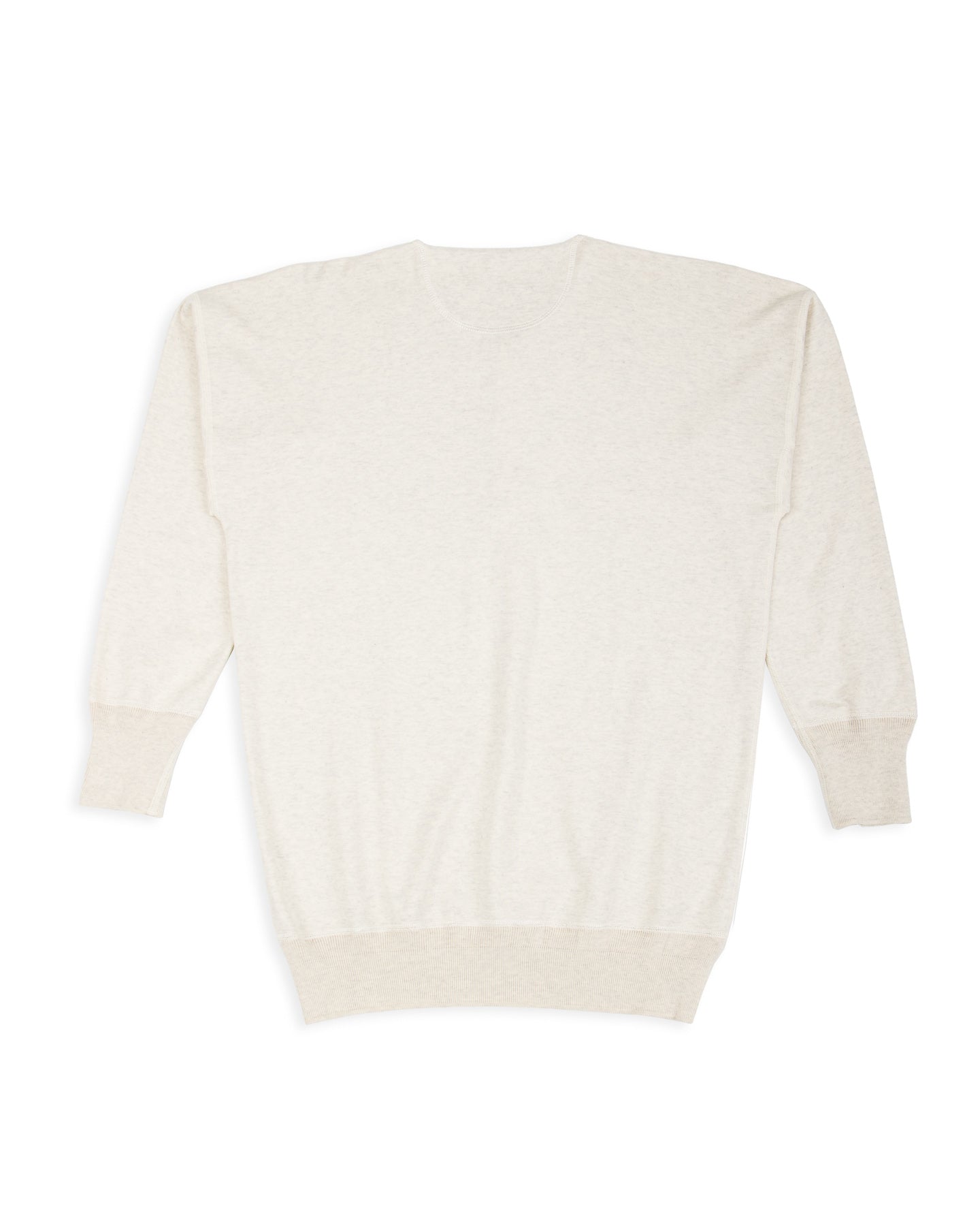 Olde Homesteader Interlock Henley Neck L/S - Ecru Heather - Standard & Strange