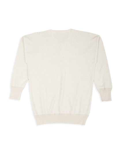 Olde Homesteader Interlock Henley Neck L/S - Ecru Heather - Standard & Strange