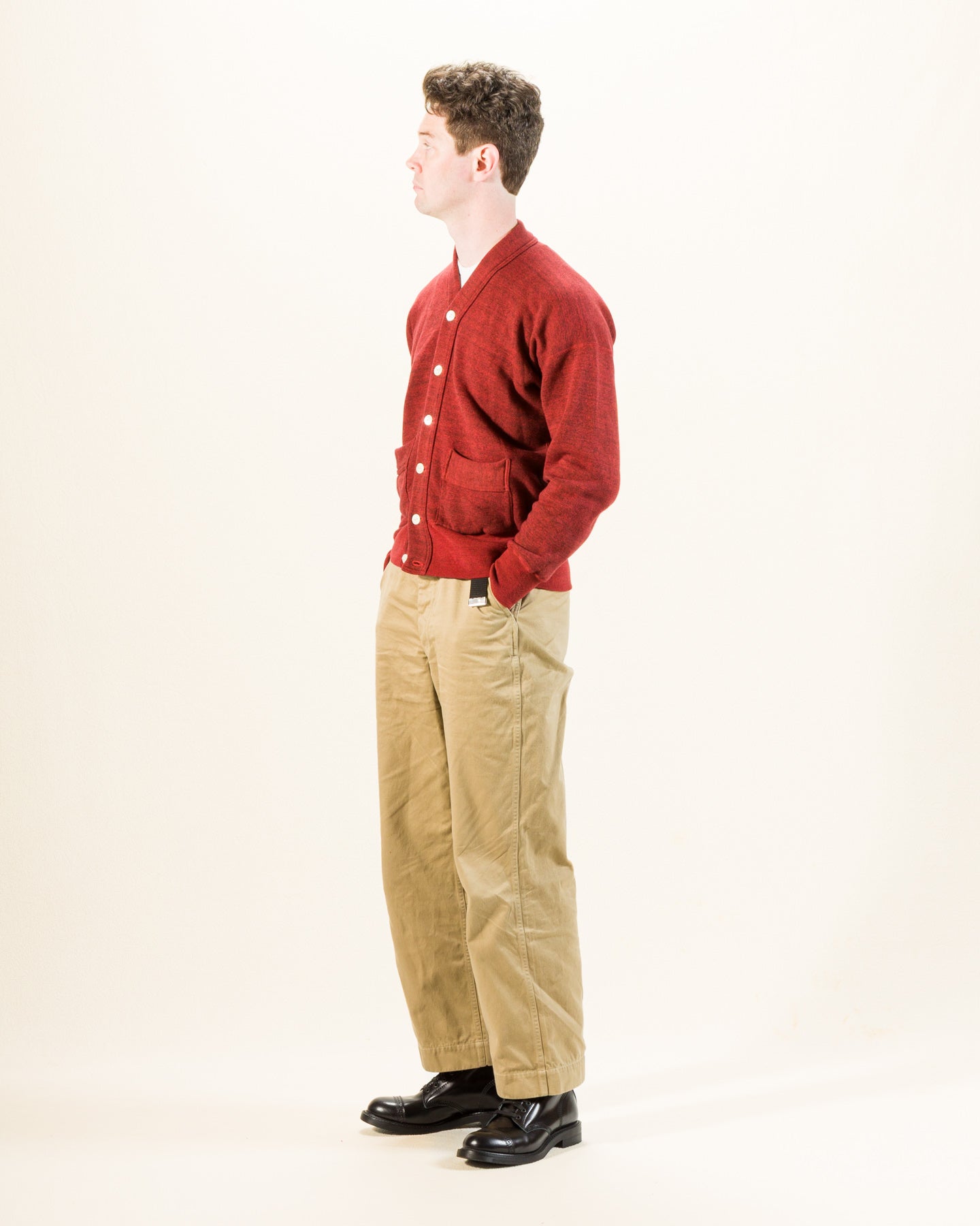 Olde Homesteader Mix Extra Cotton Fleece Cardigan - Turkey Red