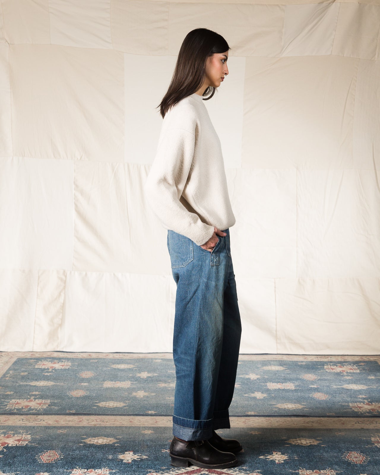 Olde H & Daughter Silk Shaggy Dog Pullover - Butter - Standard & Strange