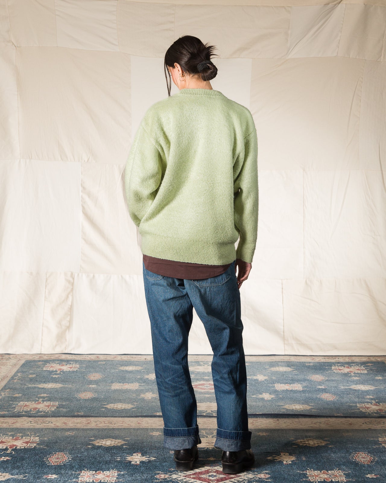 Olde Homesteader & Daughter Silk Shaggy Dog Pullover - Pistachio - Standard & Strange