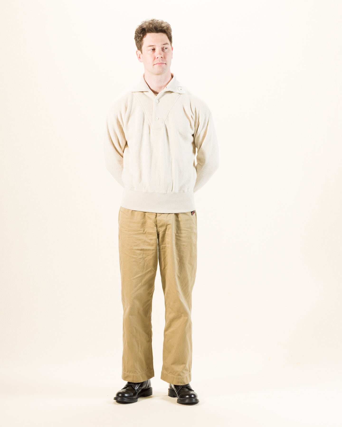 Olde Homesteader Stand Collar Long Sleeve - Oatmeal - Standard & Strange