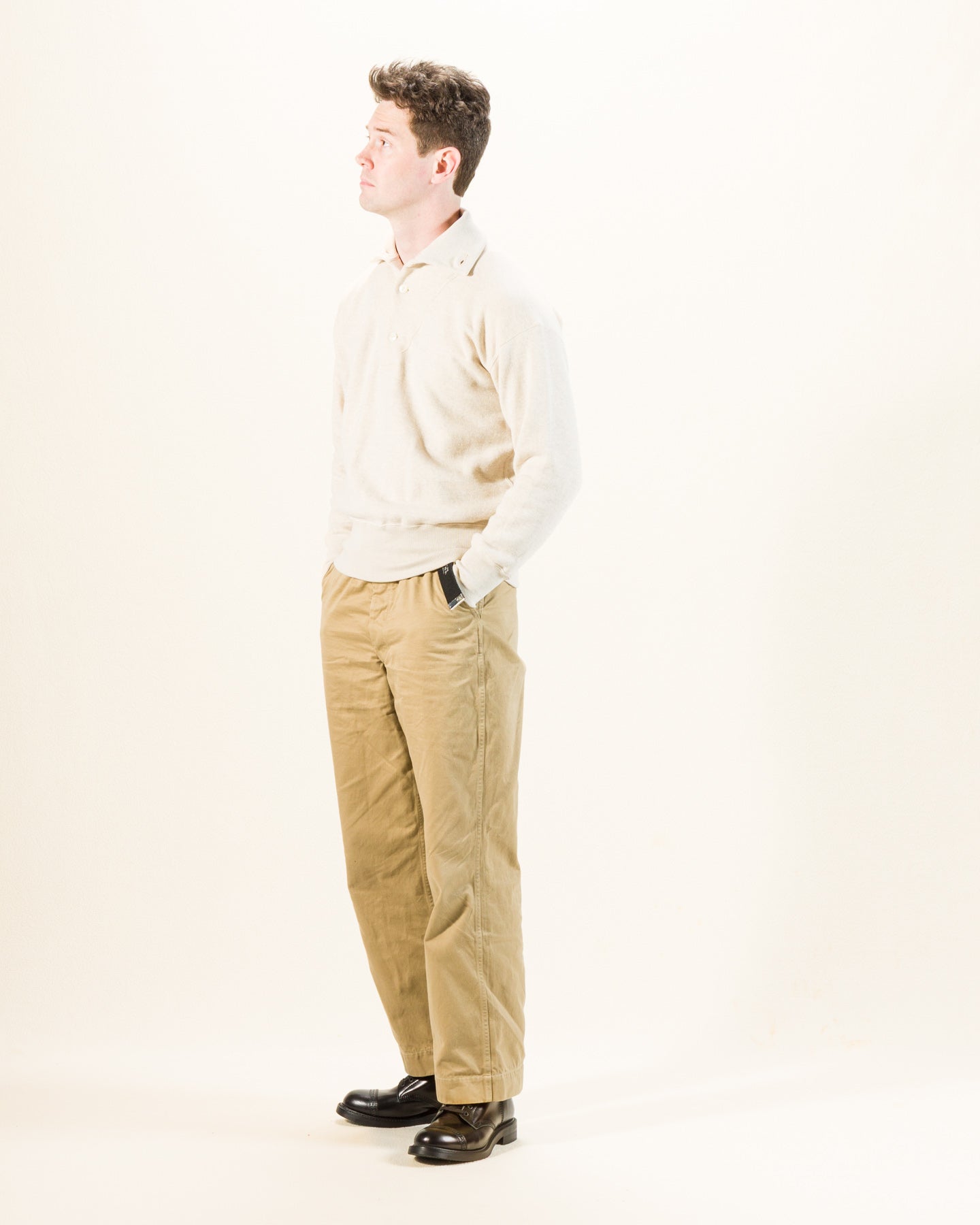 Olde Homesteader Stand Collar Long Sleeve - Oatmeal - Standard & Strange