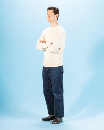 Nigel Cabourn Army Crew L/S - Ivory Jersey Mix - Standard & Strange