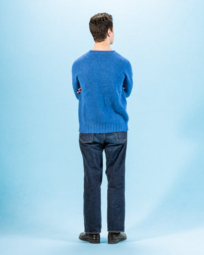 Shaggy Alpaguan Crewneck - Blue