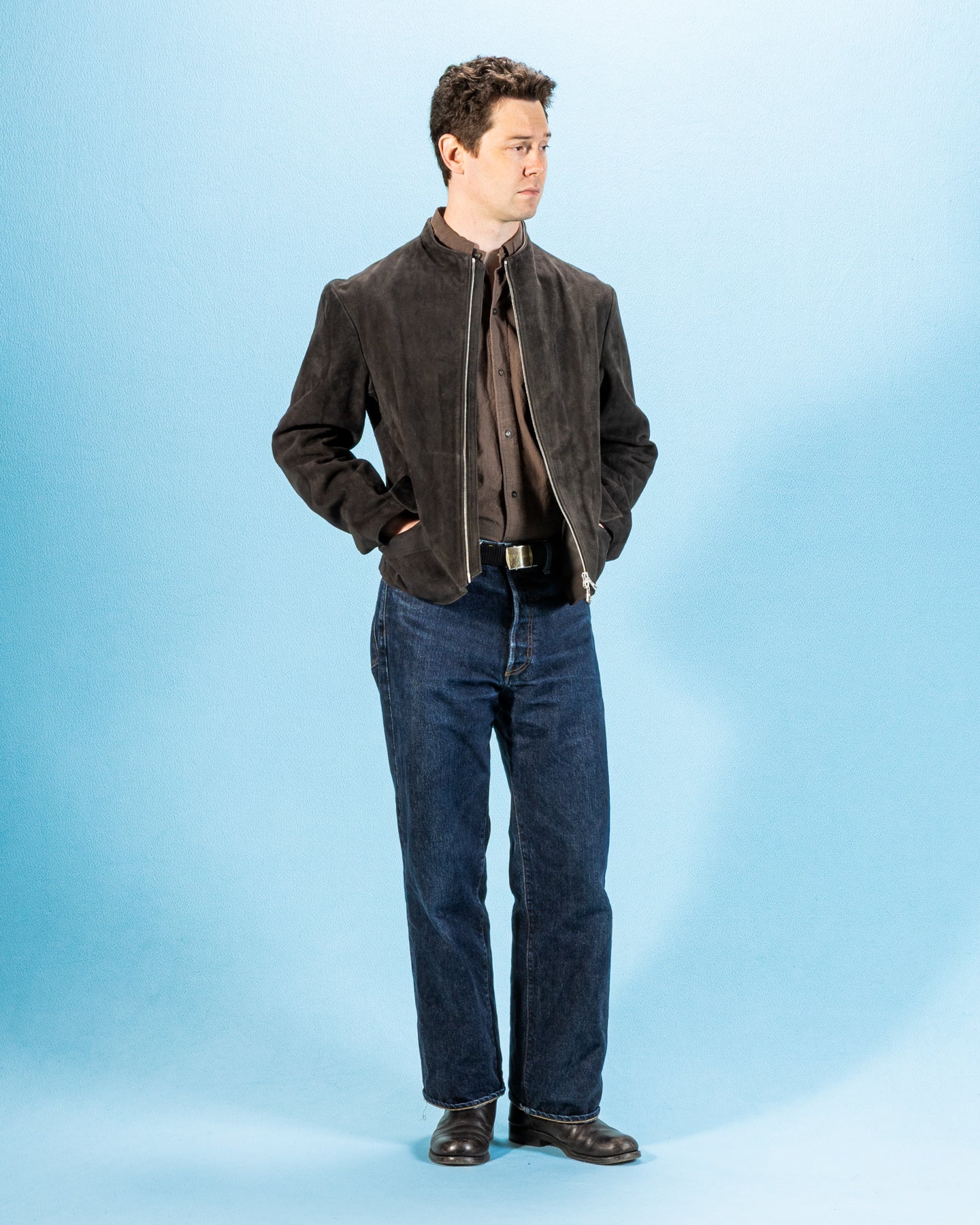 Gilet Jacket - Espresso Buffalo Calf Roughout