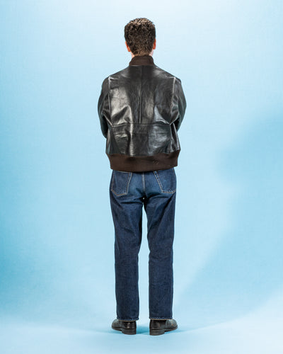 Nigel Cabourn A-1 Jacket - Black Teacore Horsehide - Standard & Strange