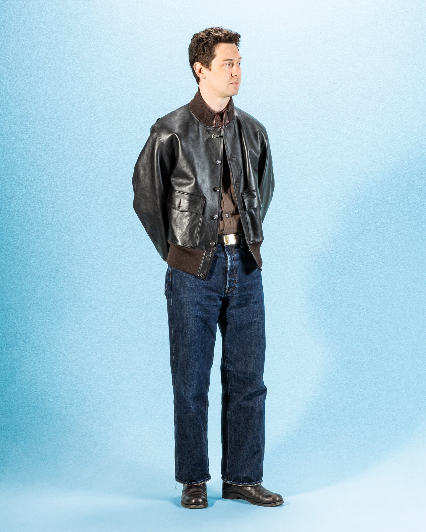 A-1 Jacket - Black Teacore Horsehide