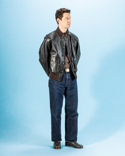 A-1 Jacket - Black Teacore Horsehide