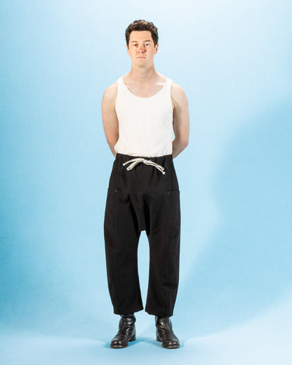 Bali Hi Pant - Ganja Black Cotton/Hemp