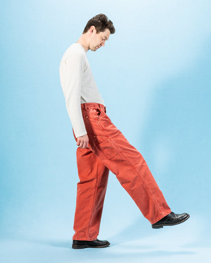 OrSlow Dad's Fit Oxford Painter Pants - Red - Standard & Strange