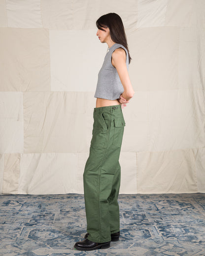 OrSlow Fatigue Pants - Regular Fit - Olive Reverse Sateen - Standard & Strange