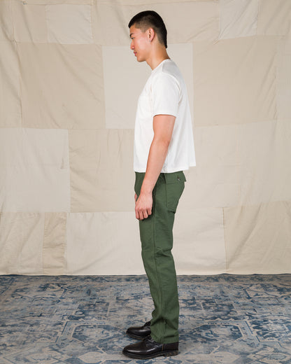 OrSlow Fatigue Pants - Regular Fit - Olive Reverse Sateen - Standard & Strange