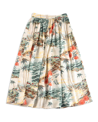 OrSlow Hawaiian Gathered Skirt - Ecru - Standard & Strange
