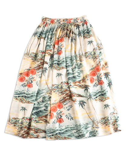 OrSlow Hawaiian Gathered Skirt - Ecru - Standard & Strange