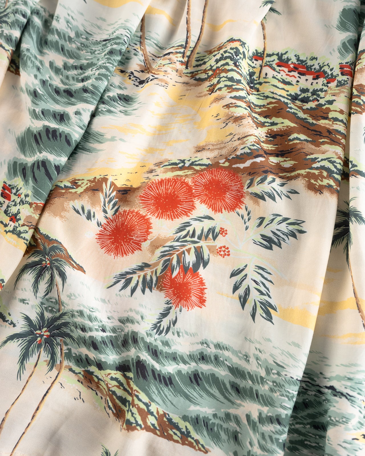 OrSlow Hawaiian Gathered Skirt - Ecru - Standard & Strange