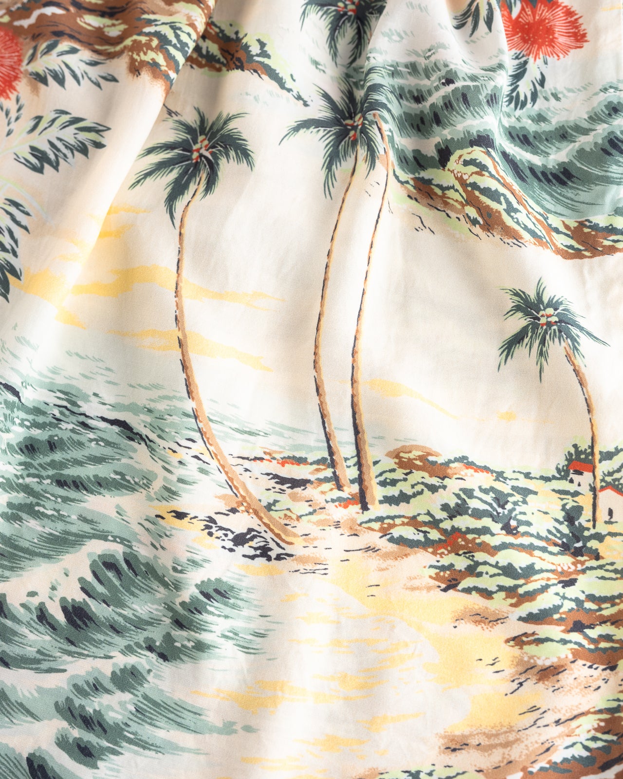 OrSlow Hawaiian Gathered Skirt - Ecru - Standard & Strange